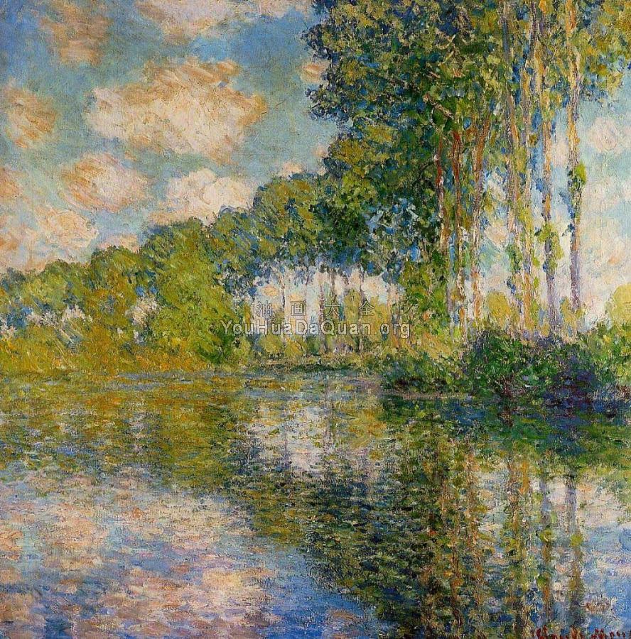 Poplars on the Banks of the River Epte - 克劳德·莫奈